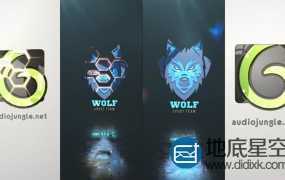 AE模板-3D时尚优雅明亮的六边形标志logo展示片头动画Hexagon Logo Reveal