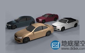3D模型:低多边形卡通汽车模型 CGTrader – Low Poly Cartoon Cars Low-poly 3D model