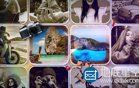 AE模板-假期旅游度假照片墙相册片头 Holiday Slideshow