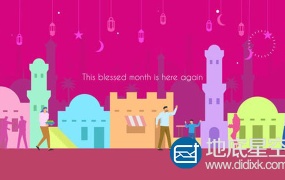 AE模板-MG卡通动画清真寺宗教斋月节祈祷动画 Ramadan Animation