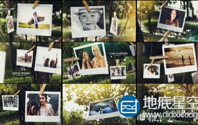 AE模板-户外悬挂拍立得照片相册动画 Tree of Life Photo Gallery