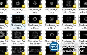 视频素材:50组高清能量冲击波爆炸扩散特特效合成视频素材