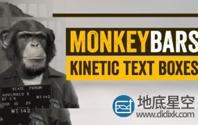 AE脚本:条形框文字字幕动画 Aescripts MonkeyBars v1.06