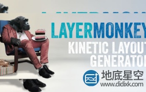AE脚本:图层运动排版MG动画 Aescripts LayerMonkey v1.08
