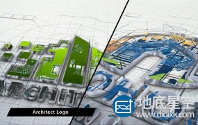 AE模板-三维建筑公司建筑师Logo展示演绎动画 Architect and Architecture Company Logo