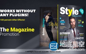 AE模板-3D时尚杂志展示电子书介绍片头 The Magazine Promotion