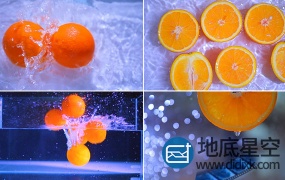 视频素材:实拍广告级水果掉入水中溅起水花飞舞