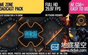 AE模板-三维游戏视频推广电影预告片动画 Game Zone