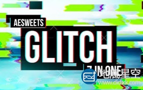 AE插件:信号损坏画面撕裂插件 AESweets Glitch 7in1 v1.0.3
