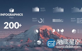 AE模板-200种企业公司信息图表数据统计图地图动画包 Infographics Pack 4K
