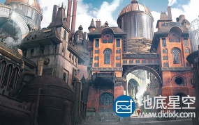3D模型:蒸汽时代维多利亚与西部混合风格建筑合集