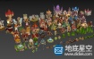 3D模型：卡通风格国王村庄低聚游戏场景合集