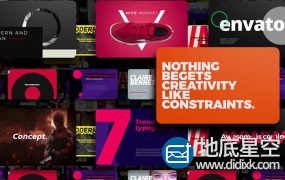AE模板-时尚社交媒体品牌宣传推广企业标题排版动画 Brand Typography