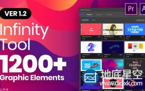 AE+PR脚本预设-1200组图形文字标题排版背景转场标志动画工具包V1.2