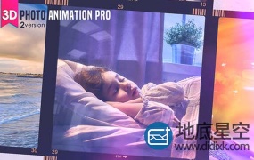 AE模版-3D照片生日纪念日婚礼假期家庭旅游相册 3D Photo Animation Pro