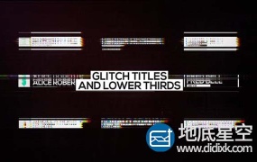 AE模板-信号损坏科幻未来派文字扭曲标题字幕条动画 Glitch Titles and Lower Thirds