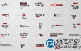 AE模版-动力学文字标题排版动画