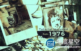 AE模板-复古历史时间轴回忆纪录片动画