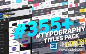 AE脚本-355种文字标题排版设计动画预设包 Big Pack of Typography Atom