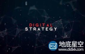 AE模板-3D动态数字未来科技感文字片头动画