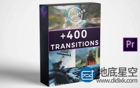 PR模板:400+视频信号损坏拉伸无缝转场过渡效果动画
