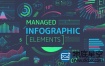 AE模板-信息图表数据统计图表柱状图动画包 Managed Infographic Elements