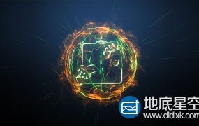 AE模板-抽象的粒子爆炸logo标志展示动画