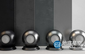 金属材质:4个C4D VRAY划痕金属材质球
