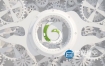AE模板-白色的三维机械滚动齿轮LOGO标志展示片头 White Gears Logo