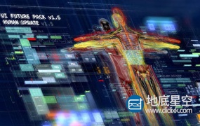 AE模板-科技感人体医学信息化数据军事UI界面动画元素 UI FUTURE PACK V1.5