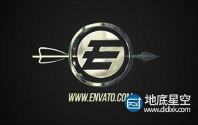 AE模板-3D弓箭快速射向标志logo展示动画