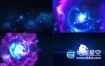 AE模板-宇宙星云粒子耀斑能量爆炸logo标志展示动画