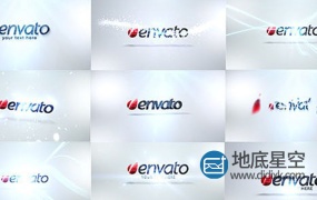 AE模板-光效简约明亮LOGO展示动画 Logo Openers