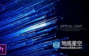 Premiere预设-唯美背景光纤粒子线条标题文字开场片头介绍 Optical Light Inspiring Titles