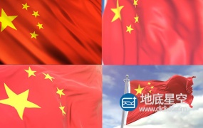 视频素材:五星红旗迎风飘扬素材