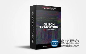 Premiere模板:95个信号干扰失真画面损坏故障毛刺效果视频转场PR模板