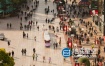 视频素材：实拍上海南京路街景市人流城视频素材