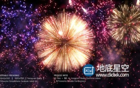 AE模板:50组4K超高清实用高度逼真的烟花素材+视频素材