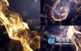 AE模板-金色流体粒子大气优雅颁奖晚会年会活动开幕式典礼标题开场片头