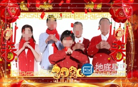 AE模板-2020年春节新年红色喜庆鼠年拜年边框
