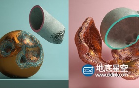 C4D插件-镂空腐蚀DUALGRAPH –CINEMA4D PLUGIN
