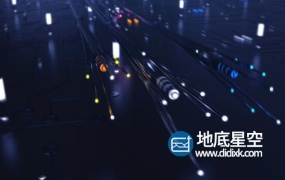 AE模板-科幻未来高科技计算机电子线路场景logo展示动画