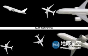 视频素材-16个三维飞机飞行素材带透明通道