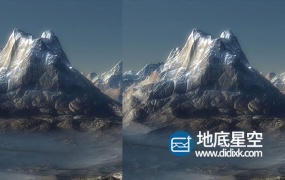 C4D模型预设-雪山模型预设 Infinite Mountains for Cinema 4D