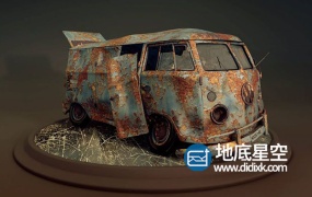 C4D预设-铁锈颓废材质包