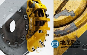 C4D材质预设-汽车钢圈轮胎车漆材质预设Automotive Realistics Shaders