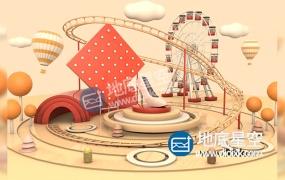 C4D工程-温馨节日电商促销场景模型