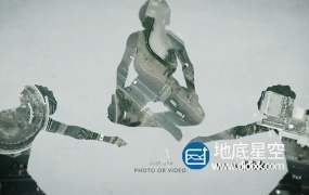 AE模板-双重曝光抽象艺术的文字片头动画