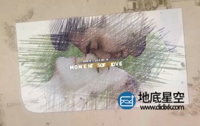 AE模板-唯美浪漫甜蜜婚礼素描画笔风格纸张翻页视频家庭幻灯片相册