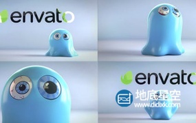 AE模板-搞笑3D角色卡通黏液LOGO演绎视频片头动画